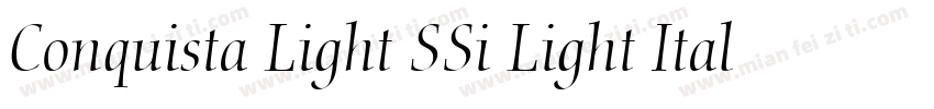 Conquista Light SSi Light Italic字体转换